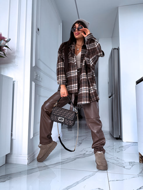 Plaid shirt "RAINY DAY" VMC58- BROWN
